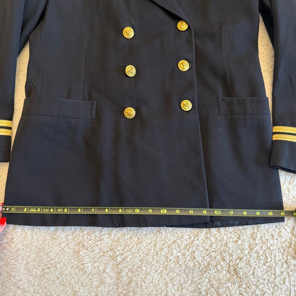 Vintage U.S. NAVY Officer Lieutenant Dress Uniform Jacket Novakoff Bros Blk/Gold - Picture 13 of 13
